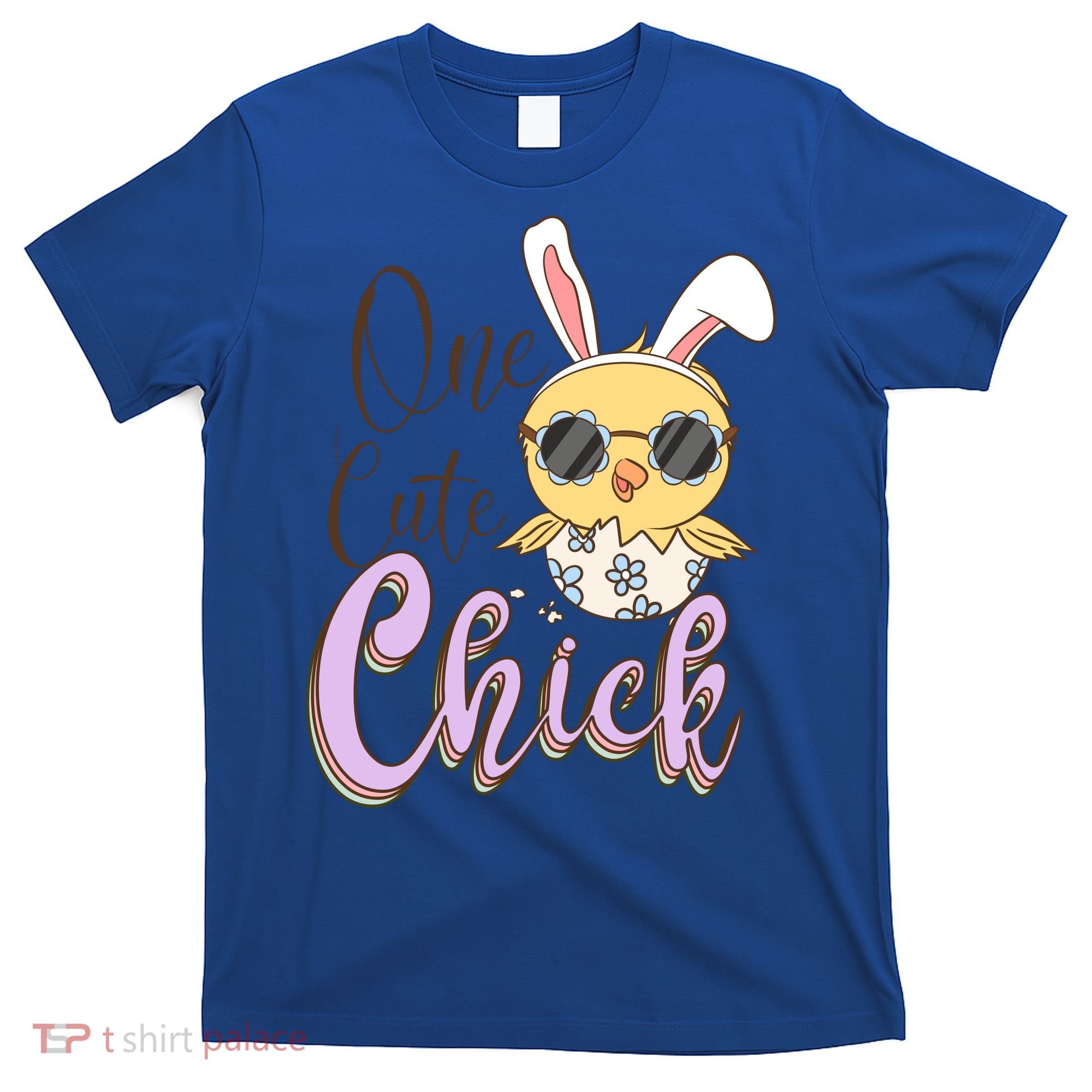 One Cute Chick With Glasses Funny Bunny Easter Day T-Shirt