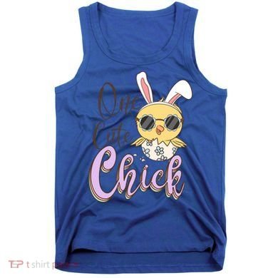 One Cute Chick With Glasses Funny Bunny Easter Day Tank Top