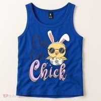 One Cute Chick With Glasses Funny Bunny Easter Day Tank Top thumb 2