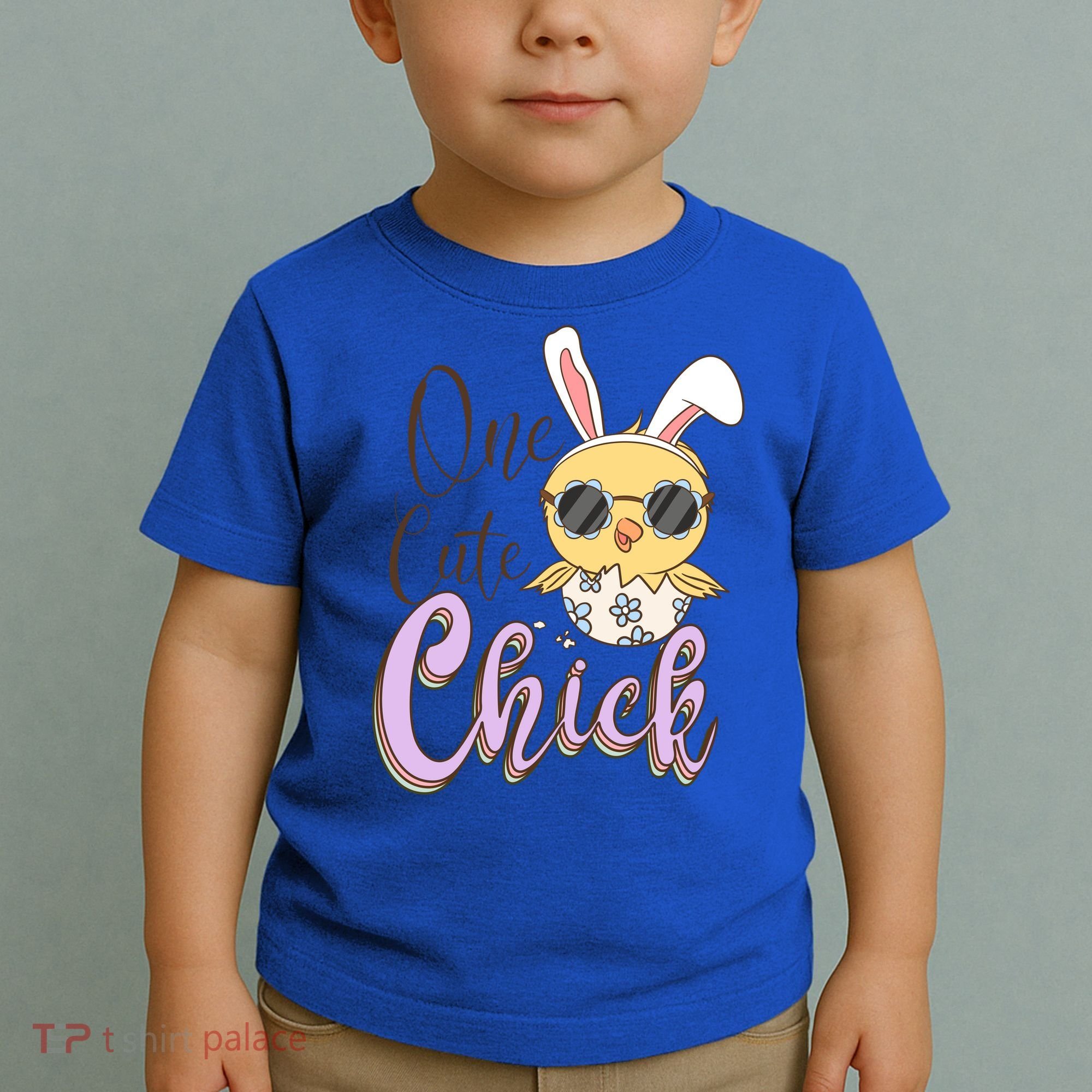 One Cute Chick With Glasses Funny Bunny Easter Day Toddler T-Shirt