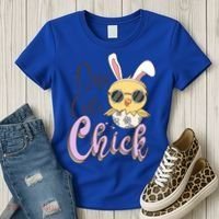 One Cute Chick With Glasses Funny Bunny Easter Day Women's T-Shirt thumb 3