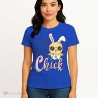 One Cute Chick With Glasses Funny Bunny Easter Day Women's T-Shirt thumb 4