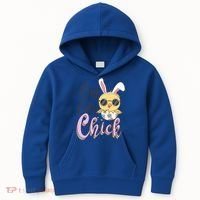 One Cute Chick With Glasses Funny Bunny Easter Day Kids Hoodie thumb 0