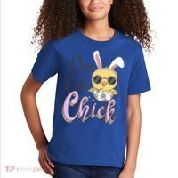 One Cute Chick With Glasses Funny Bunny Easter Day Kids T-Shirt thumb 2