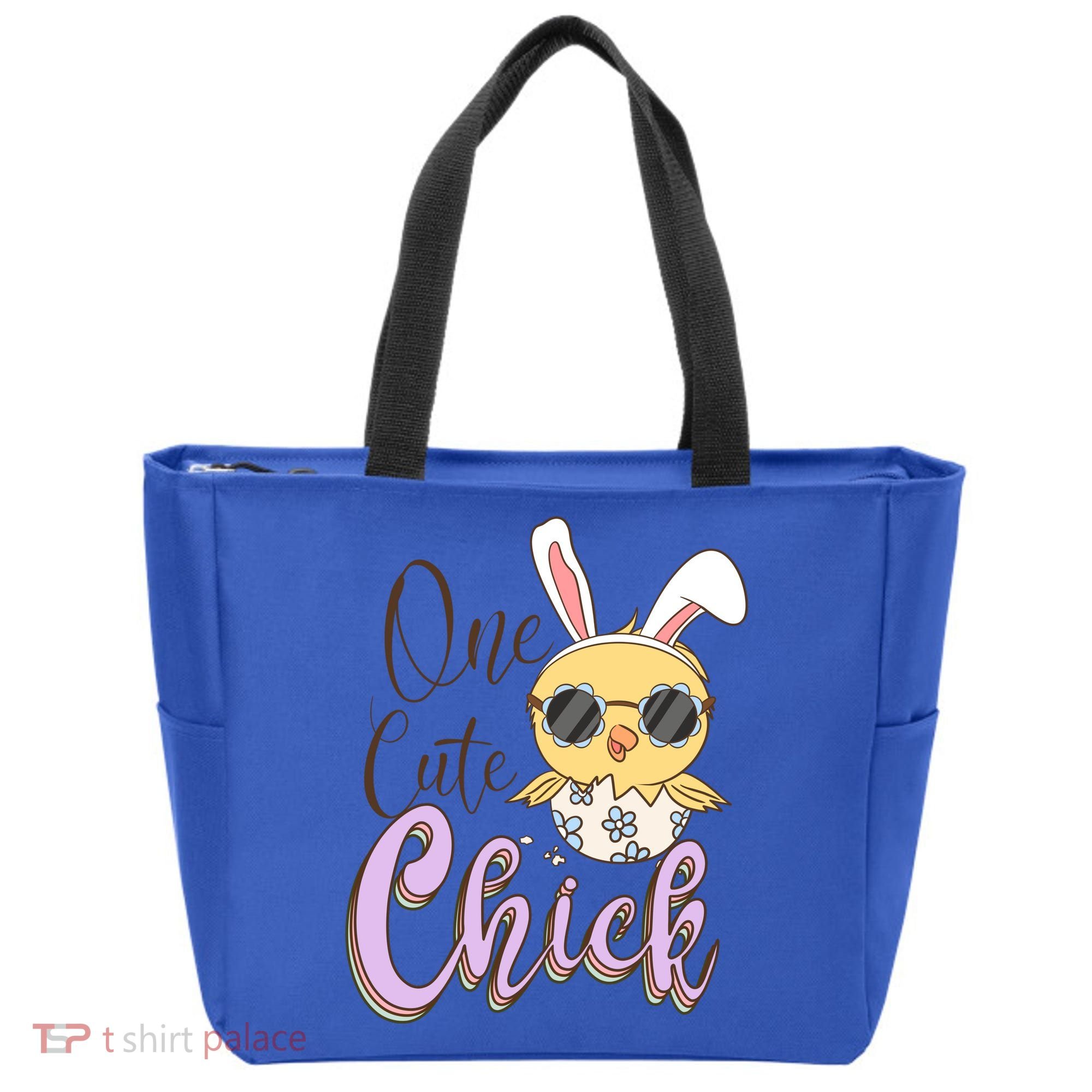 One Cute Chick With Glasses Funny Bunny Easter Day Tote Bag