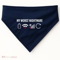 Online Clothes Computer Video Game Geek My Worst Nightmare USA-Made Doggie Bandana thumb 0