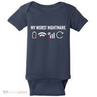 Online Clothes Computer Video Game Geek My Worst Nightmare Baby Bodysuit thumb 0