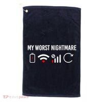 Online Clothes Computer Video Game Geek My Worst Nightmare Golf Towel thumb 0