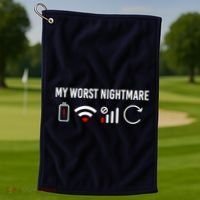 Online Clothes Computer Video Game Geek My Worst Nightmare Golf Towel thumb 1