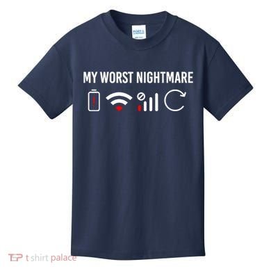 Online Clothes Computer Video Game Geek My Worst Nightmare Kids T-Shirt