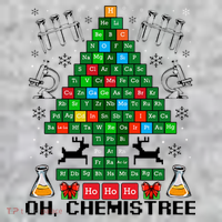 Oh Chemistree Christmas Chemistry Science Periodic Table The Baniff Cuffed Pom Beanie thumb 2