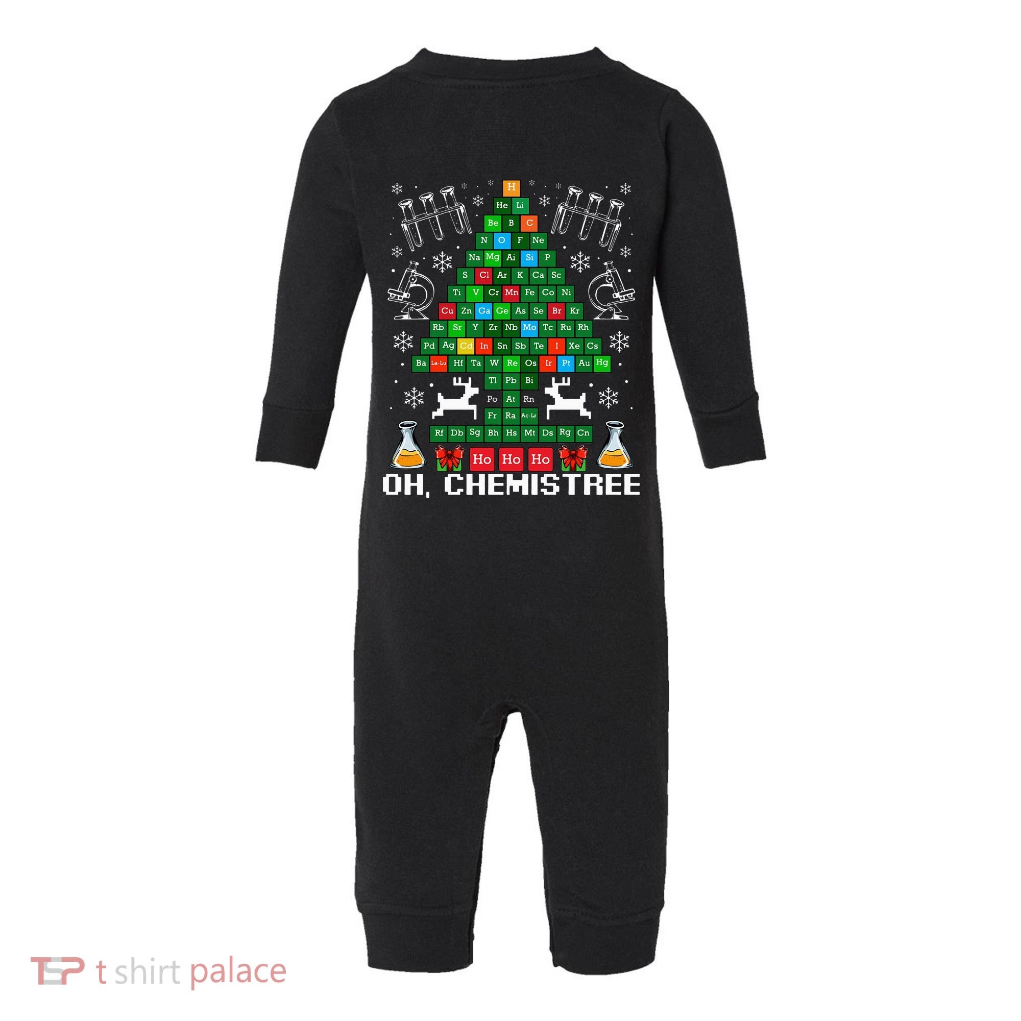 Oh Chemistree Christmas Chemistry Science Periodic Table Infant Fleece One Piece