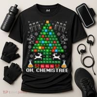 Oh Chemistree Christmas Chemistry Science Periodic Table Cooling Performance Crew T-Shirt thumb 3