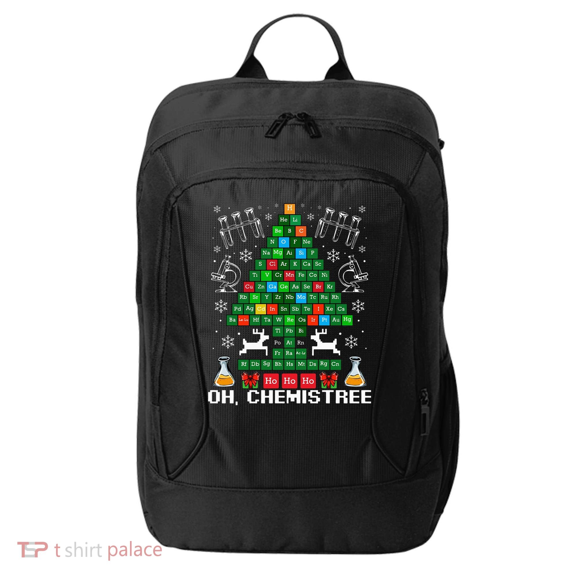 Oh Chemistree Christmas Chemistry Science Periodic Table City Backpack