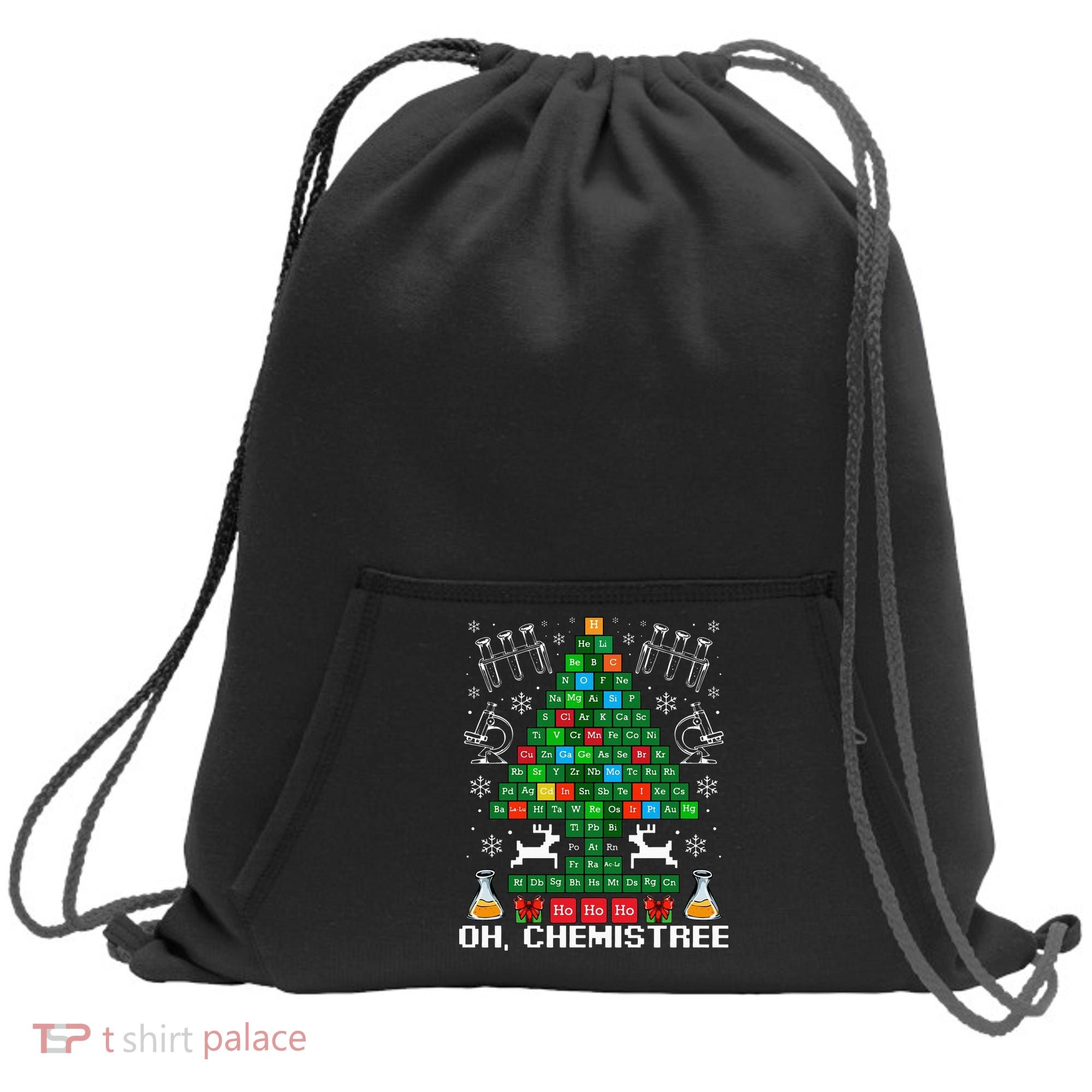 Oh Chemistree Christmas Chemistry Science Periodic Table Sweatshirt Cinch Pack Bag