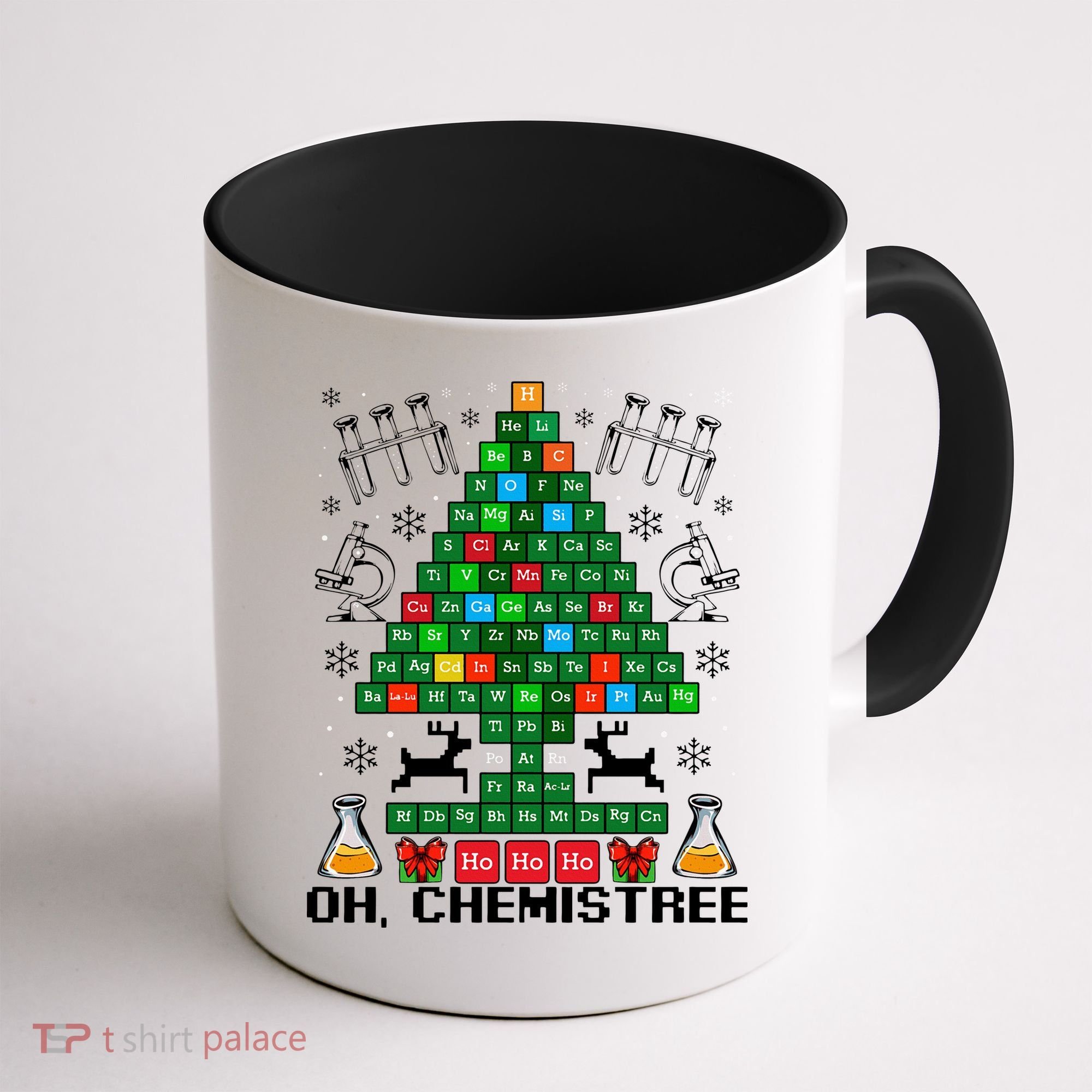 Oh Chemistree Christmas Chemistry Science Periodic Table Coffee Mug