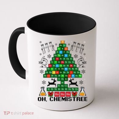 Oh Chemistree Christmas Chemistry Science Periodic Table Coffee Mug