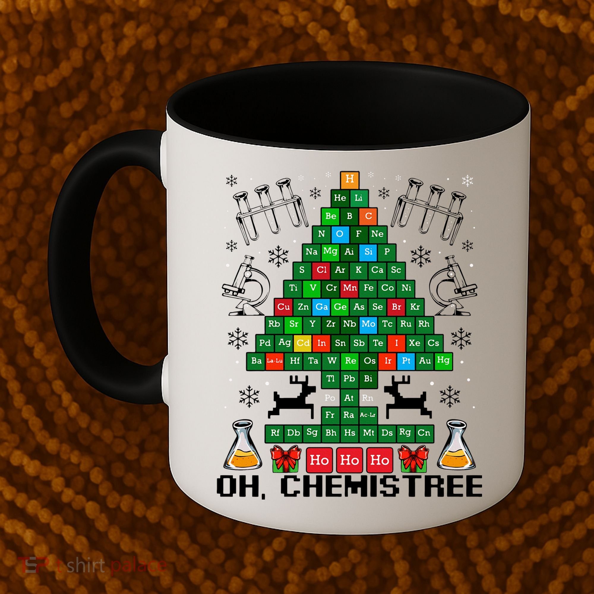 Oh Chemistree Christmas Chemistry Science Periodic Table Coffee Mug