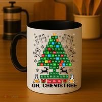 Oh Chemistree Christmas Chemistry Science Periodic Table Coffee Mug thumb 4