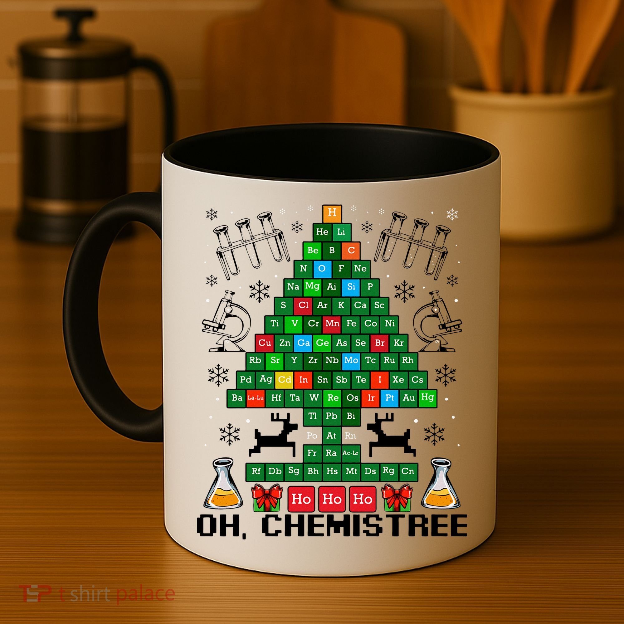 Oh Chemistree Christmas Chemistry Science Periodic Table Coffee Mug