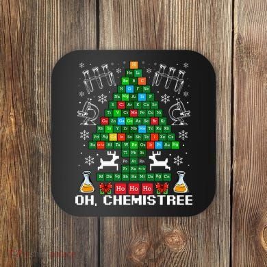 Oh Chemistree Christmas Chemistry Science Periodic Table Coaster
