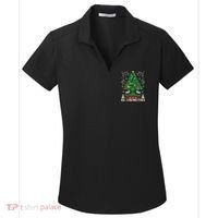 Oh Chemistree Christmas Chemistry Science Periodic Table Women's Dry Zone Grid Polo thumb 0