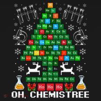 Oh Chemistree Christmas Chemistry Science Periodic Table Mousepad thumb 1