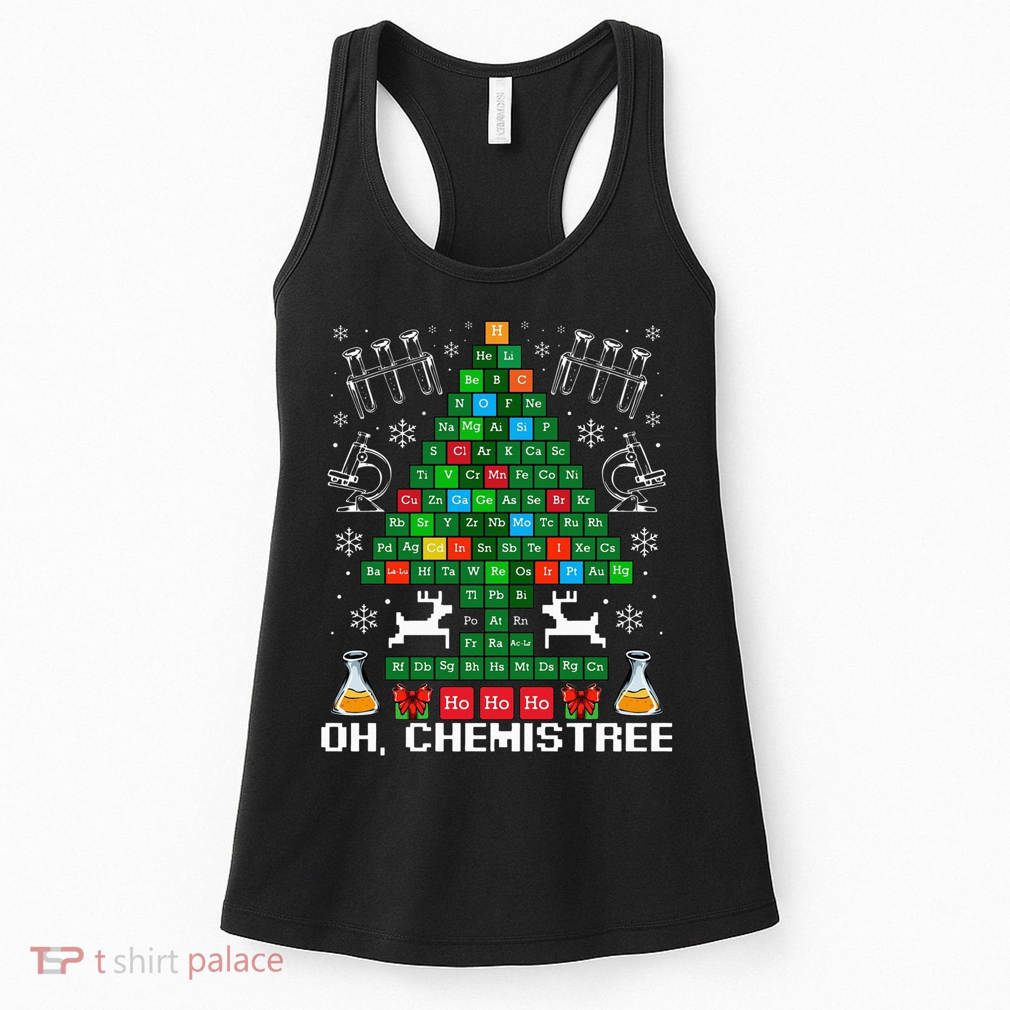 Oh Chemistree Christmas Chemistry Science Periodic Table Women's Tank Top