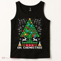 Oh Chemistree Christmas Chemistry Science Periodic Table Tank Top thumb 2