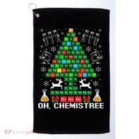 Oh Chemistree Christmas Chemistry Science Periodic Table Golf Towel thumb 0