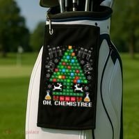 Oh Chemistree Christmas Chemistry Science Periodic Table Golf Towel thumb 2
