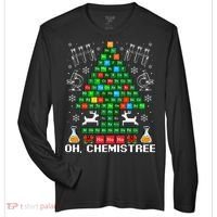 Oh Chemistree Christmas Chemistry Science Periodic Table Zone Performance Long-Sleeve T-Shirt thumb 0