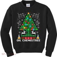 Oh Chemistree Christmas Chemistry Science Periodic Table Kids Sweatshirt thumb 0