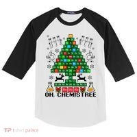 Oh Chemistree Christmas Chemistry Science Periodic Table Kids Colorblock Raglan Jersey thumb 0