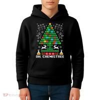 Oh Chemistree Christmas Chemistry Science Periodic Table Kids Hoodie thumb 4