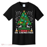 Oh Chemistree Christmas Chemistry Science Periodic Table Kids T-Shirt thumb 0