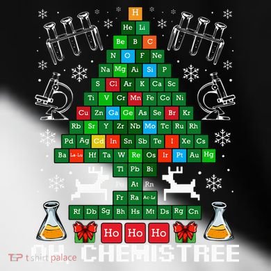 Oh Chemistree Christmas Chemistry Science Periodic Table Toddler Fine Jersey T-Shirt