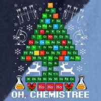 Oh Chemistree Christmas Chemistry Science Periodic Table Raglan Baseball Sleeve Shirt thumb 2