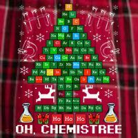 Oh Chemistree Christmas Chemistry Science Periodic Table Women's Flannel Plaid Pajama Pants thumb 2