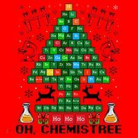 Oh Chemistree Christmas Chemistry Science Periodic Table Santa Hat thumb 1