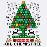 Oh Chemistree Christmas Chemistry Science Periodic Table Garment-Dyed Sweatshirt thumb 2