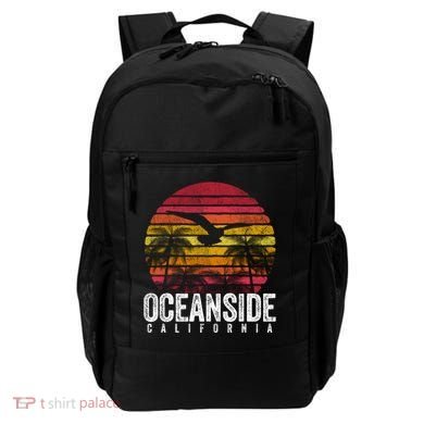 Oceanside California Ca Vintage Retro Distressed Style Gift Backpack