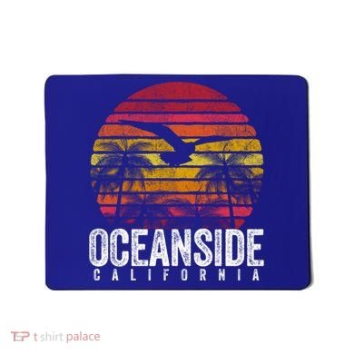 Oceanside California Ca Vintage Retro Distressed Style Gift Mousepad