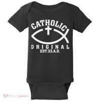 Original Catholic Church God Jesus Christ Baby Bodysuit thumb 0