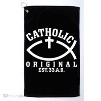 Original Catholic Church God Jesus Christ Golf Towel thumb 0