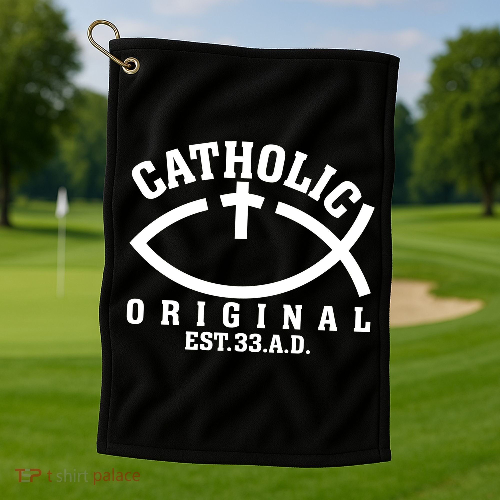 Original Catholic Church God Jesus Christ Golf Towel