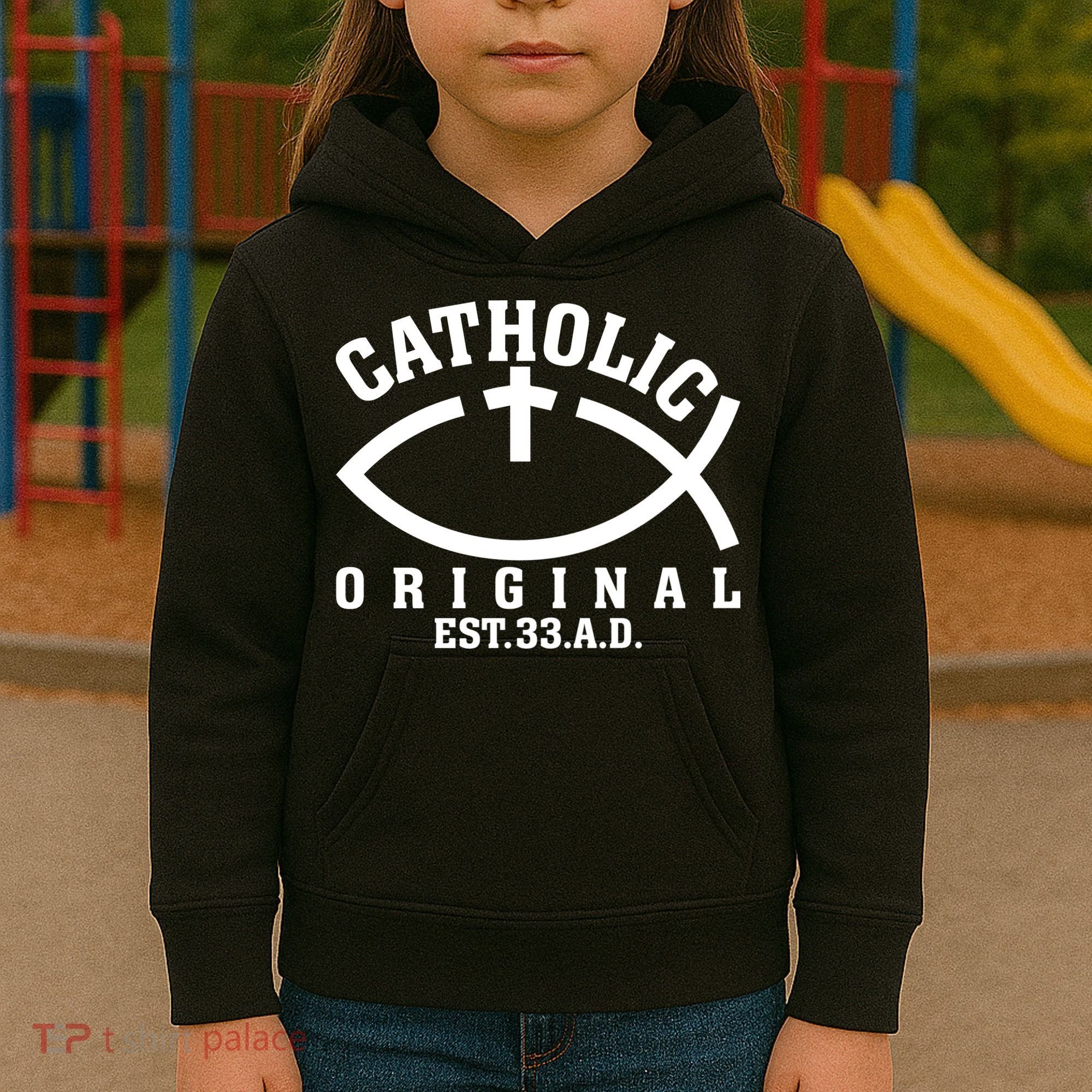 Original Catholic Church God Jesus Christ Kids Hoodie