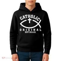 Original Catholic Church God Jesus Christ Kids Hoodie thumb 4