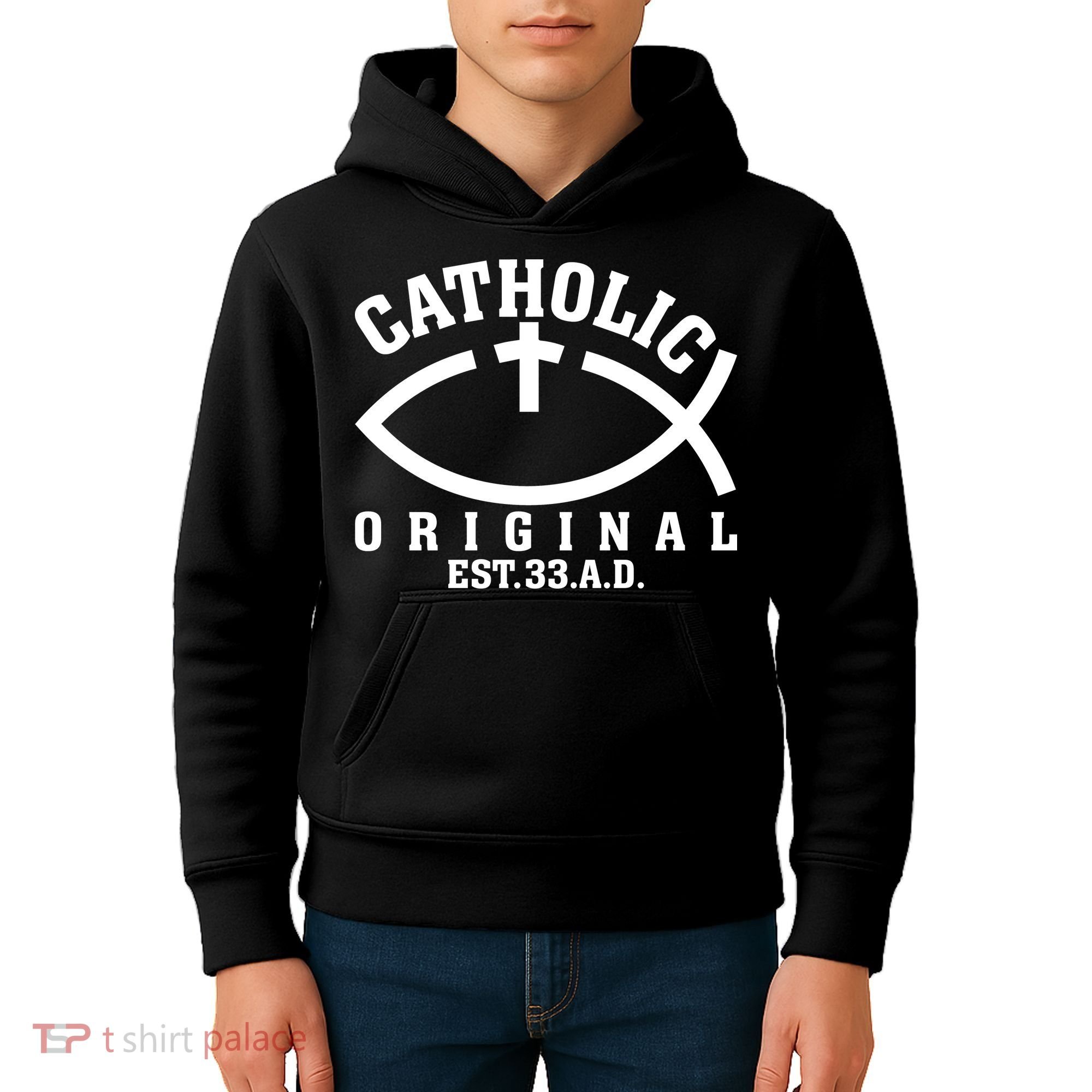 Original Catholic Church God Jesus Christ Kids Hoodie
