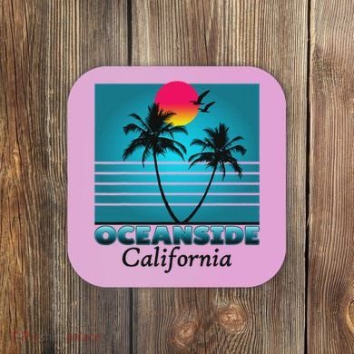 Oceanside California Ca Summer Gift Souvenirs Coaster